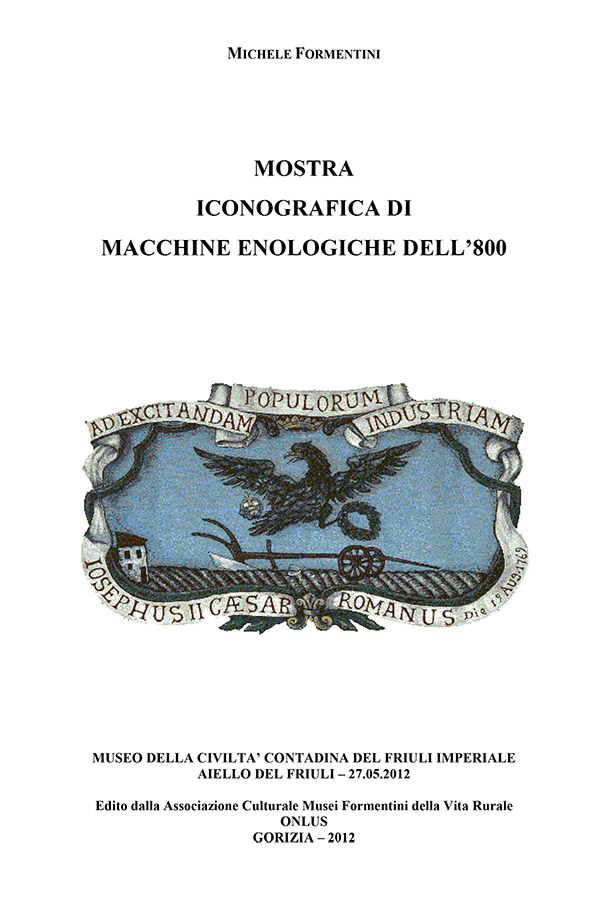 Copertina della pubblicazione "Mostra iconografica di macchine agricole dell'800"